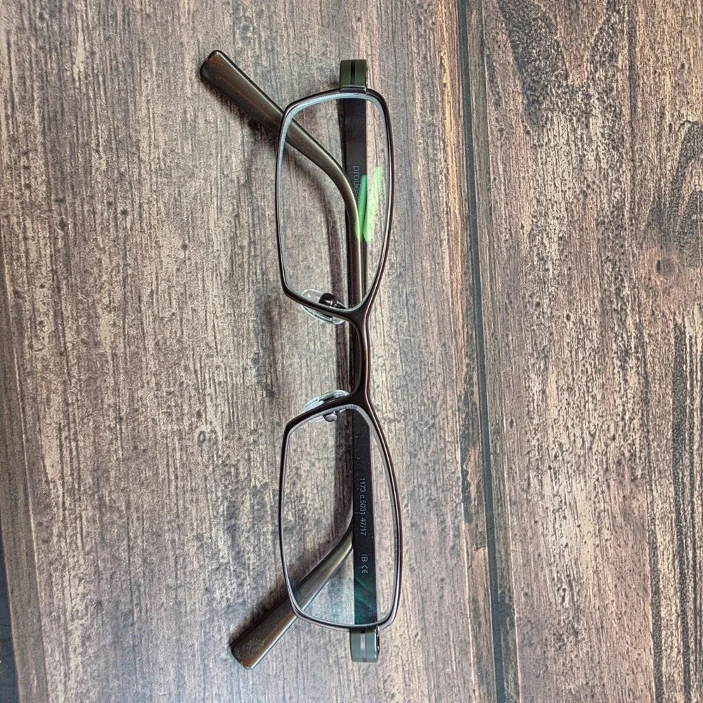 Prodesign Denmark 1173 c.5031 Brown Rectangular Metal Eyeglasses 47/17 IB CE